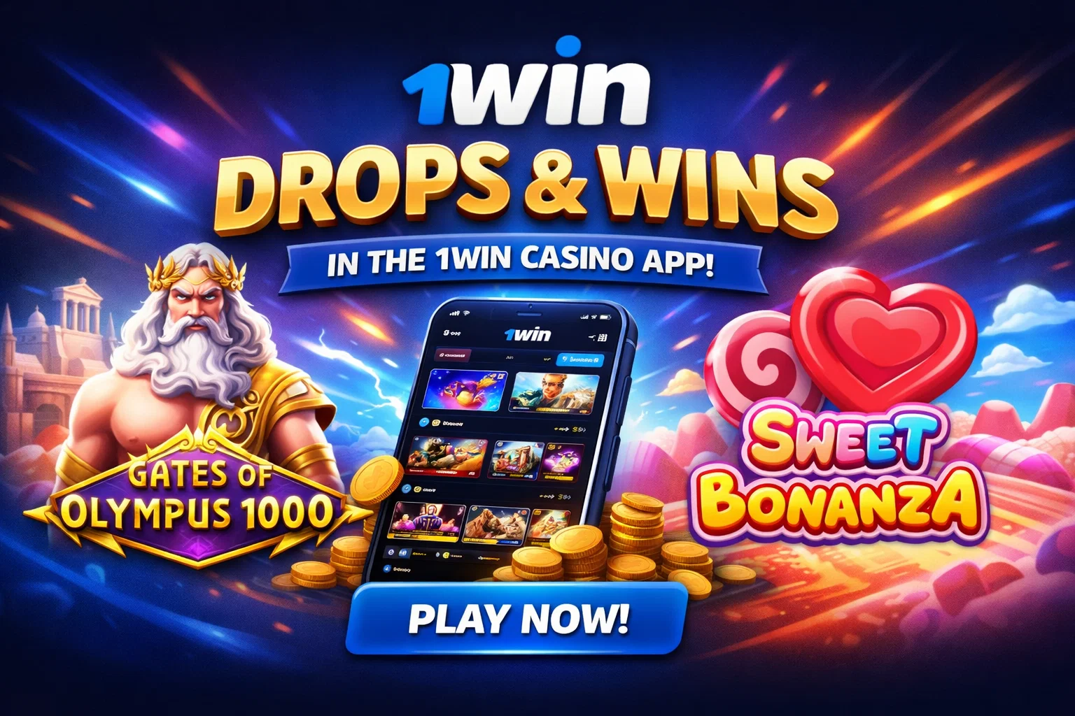 Gates of Olympus 1000 and Sweet Bonanza 1Win Casino App